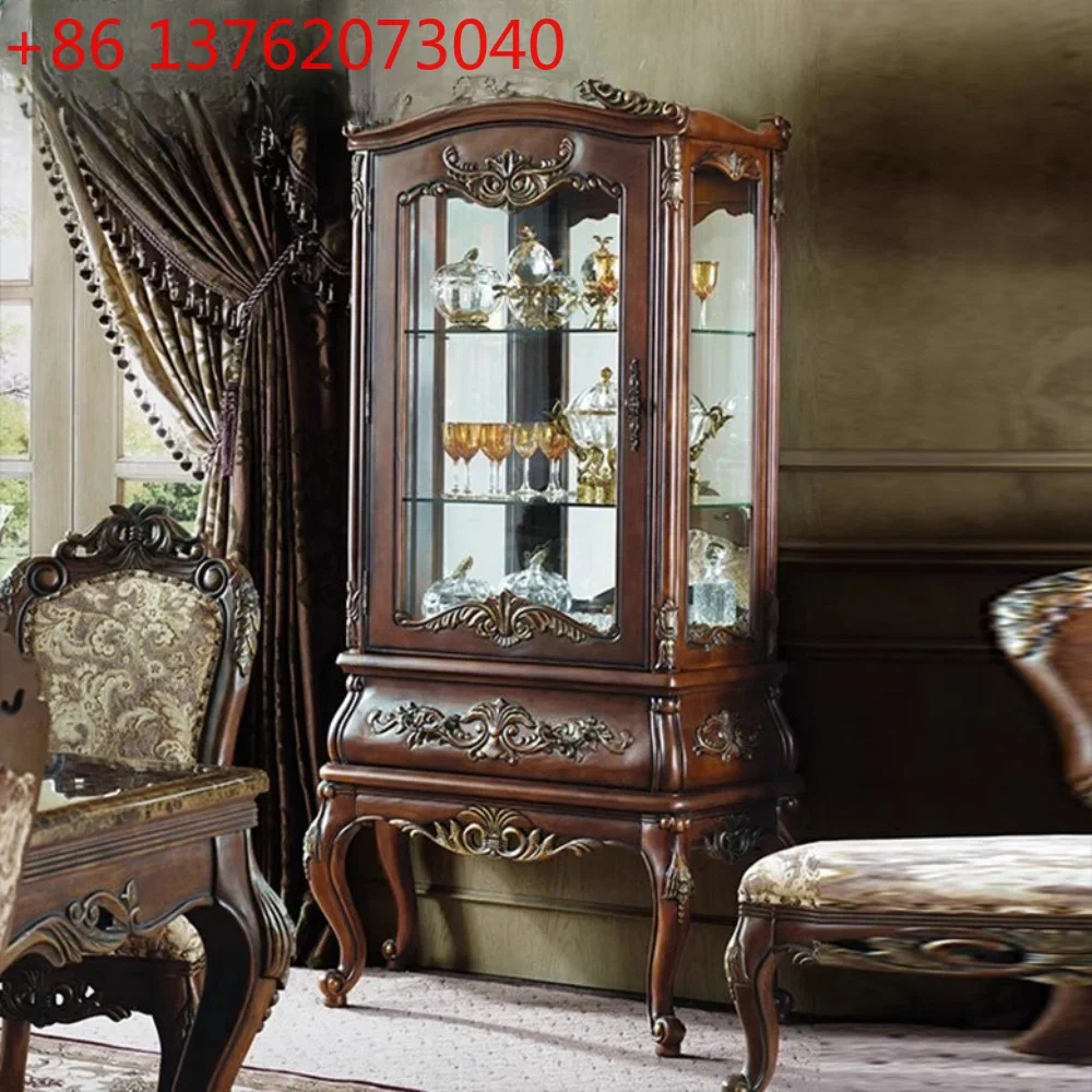 European luxury full solid wood carving flower single door wine
European luxury full solid wood carving flower single door wine