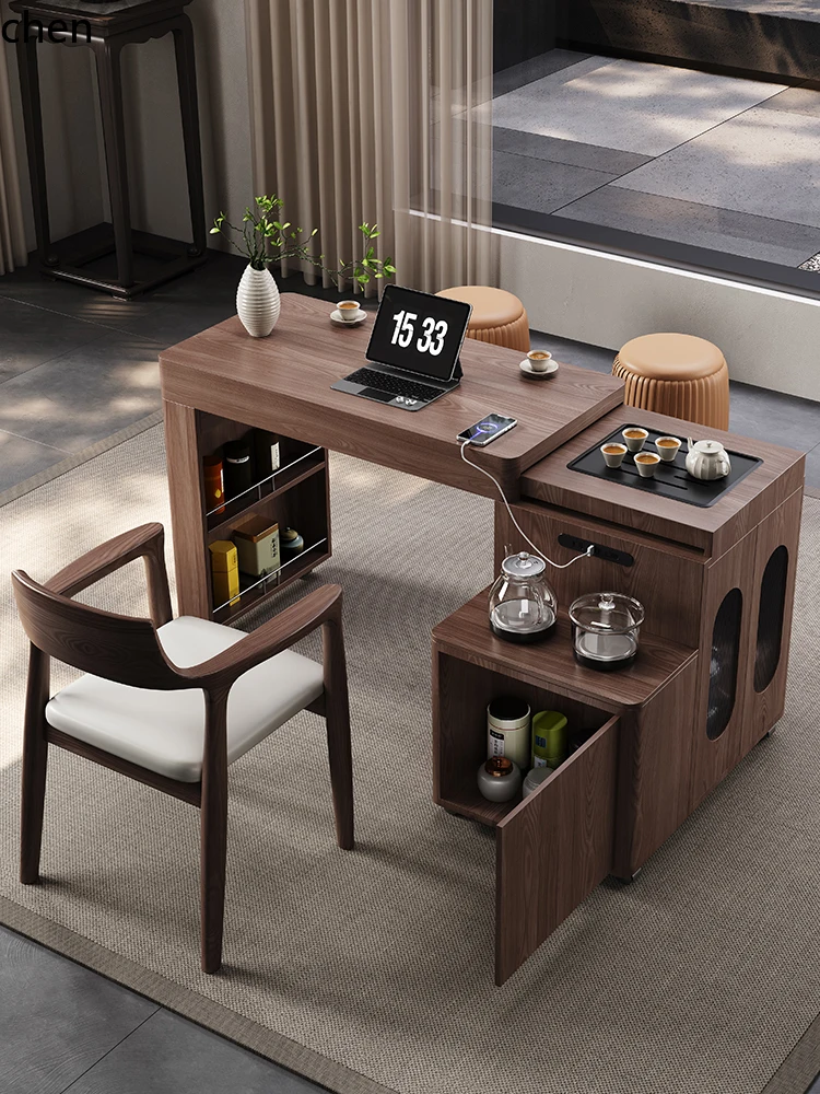 QZT balcony household tea table solid wood mobile tea table rotatable retractable tea cart
QZT balcony household tea table solid wood mobile tea table rotatable retractable tea cart