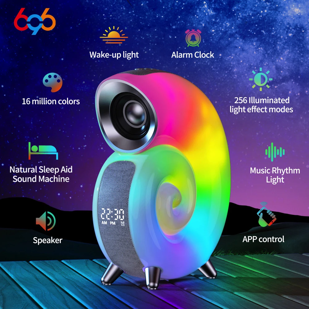 Hifi Music Sound System 2000mAh Sleep 256 Lighting Modes LED App Control RGB Night Light Atmosphere Lamps Digital Alarm Clock
Hifi Music Sound System 2000mAh Sleep 256 Lighting Modes LED App Control RGB Night Light Atmosphere Lamps Digital Alarm Clock