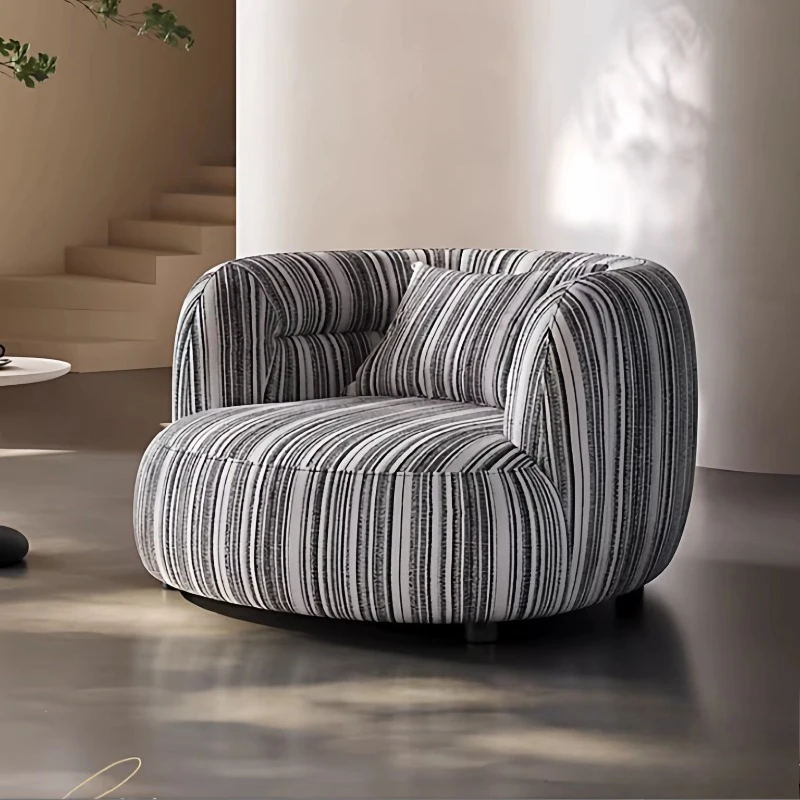 Cotton and linen striped style casual lazy sofa, living room balcony single seat
Cotton and linen striped style casual lazy sofa, living room balcony single seat