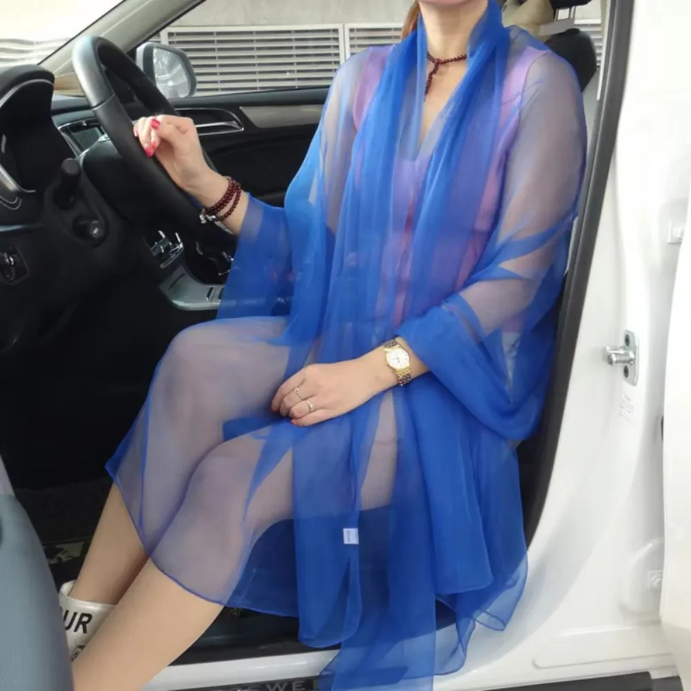 Solid Color Sunscreen Shawl Thin Chiffon Hijab Shawl Beach Towel Transparent Clothing Accessories Ice Silk Scarf
Solid Color Sunscreen Shawl Thin Chiffon Hijab Shawl Beach Towel Transparent Clothing Accessories Ice Silk Scarf