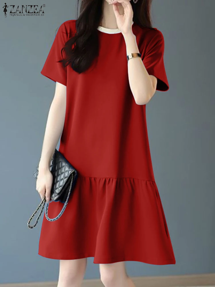 2024 ZANZEA Women Summer Dress Fashion Casual O Neck Short Sleeve Ruffles Hem Patchwork Sundress Loose Party Holiday Vestido
2024 ZANZEA Women Summer Dress Fashion Casual O Neck Short Sleeve Ruffles Hem Patchwork Sundress Loose Party Holiday Vestido