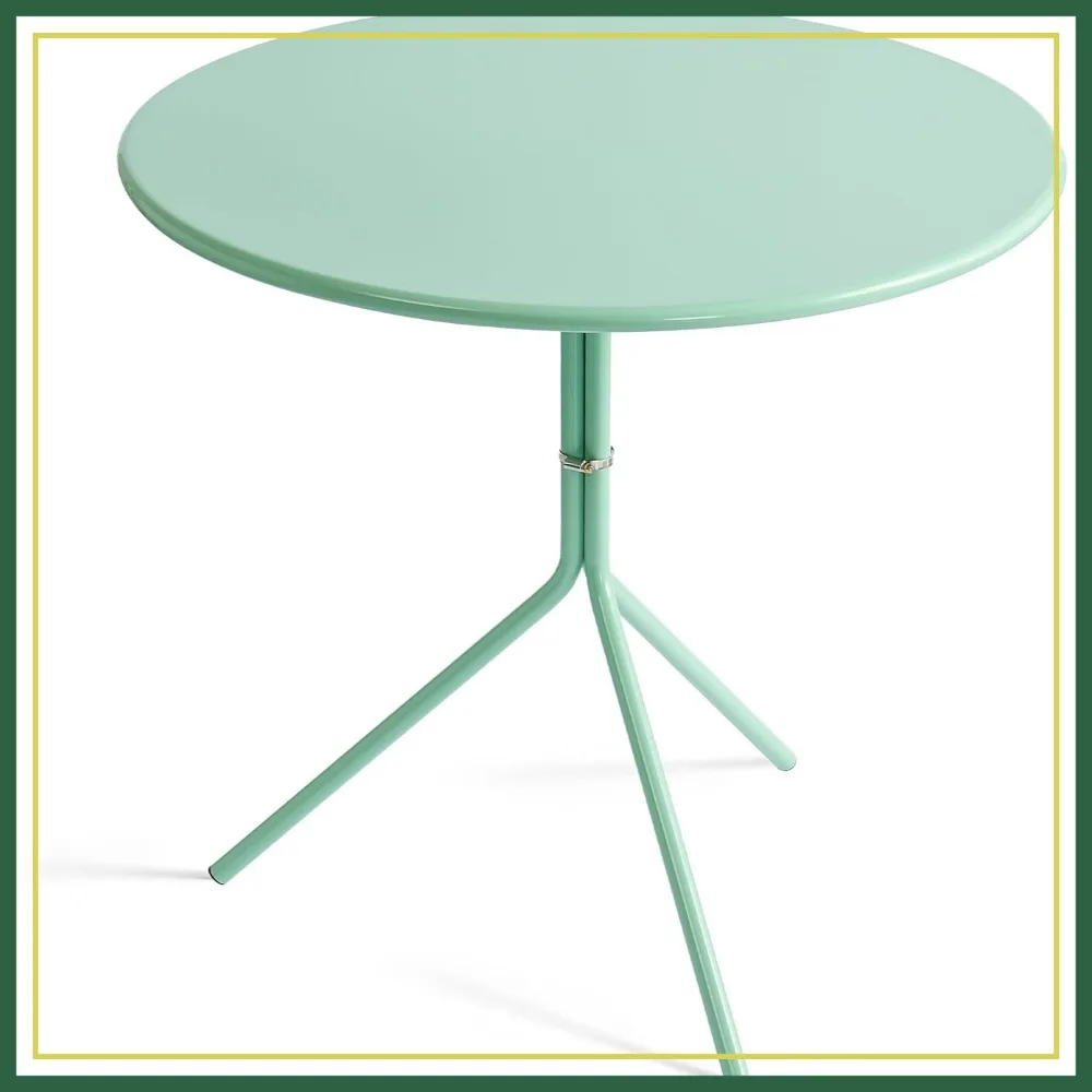 31.5" Round Metal Patio Table, Minimalist Design, Seaglass Green, Indoor/Outdoor Bistro Dining
31.5" Round Metal Patio Table, Minimalist Design, Seaglass Green, Indoor/Outdoor Bistro Dining