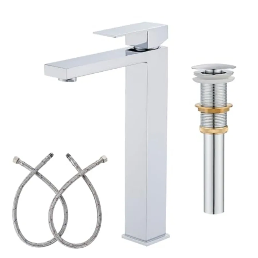 Vessel Sink Faucet, 1 Hole Single Handle Bathroom Vanity Faucets, Modern Utility Rv Laundry Bath Restroom Mixer Tap with Metal
Vessel Sink Faucet, 1 Hole Single Handle Bathroom Vanity Faucets, Modern Utility Rv Laundry Bath Restroom Mixer Tap with Metal