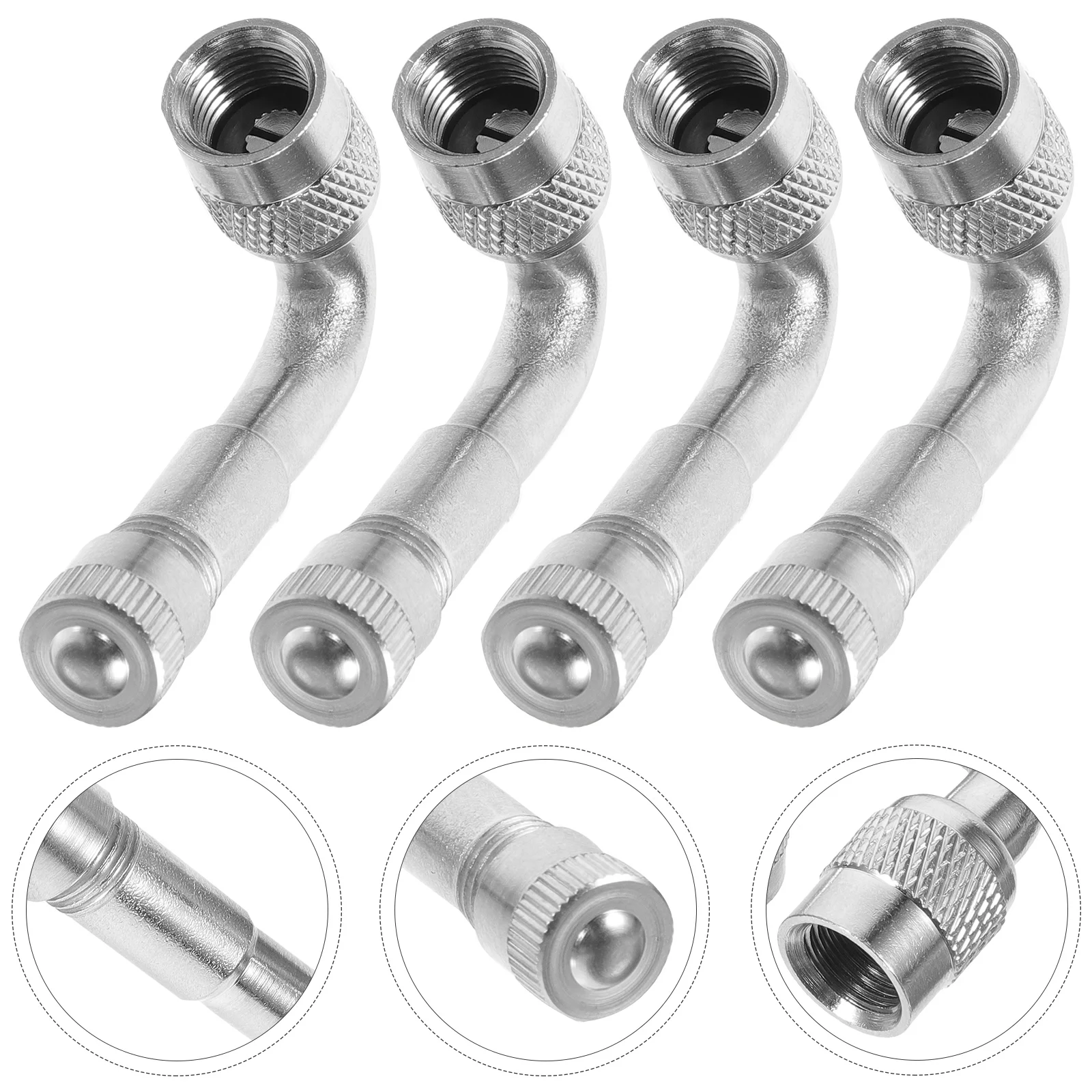 4 Pcs Valve Extension Rod 90 Degree Stem Extender for Car Truck Motorcycle Brass Adapter Fits All Standard Tire Valves
4 Pcs Valve Extension Rod 90 Degree Stem Extender for Car Truck Motorcycle Brass Adapter Fits All Standard Tire Valves
