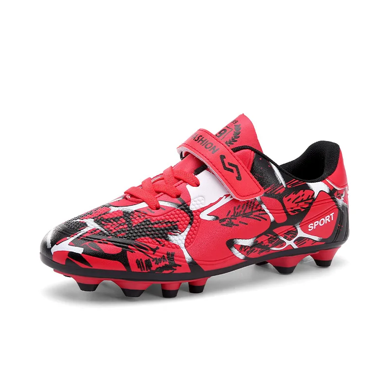 Cheap Red Children Soccer Shoes Hook Loop Leather Fg Boy's Football Shoes Light Grass Training Sneakers For Boy Sapato Infantil
Cheap Red Children Soccer Shoes Hook Loop Leather Fg Boy's Football Shoes Light Grass Training Sneakers For Boy Sapato Infantil
