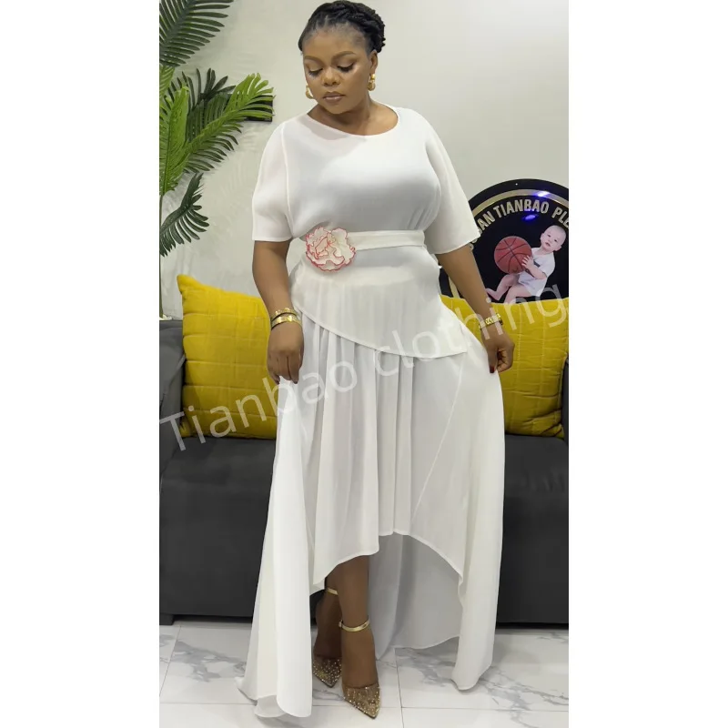 Applique Lace Irregular Short-sleeved Top High-waisted Pleated Half-body Skirt Two-piece Miyake 2025 Summer New Women's Suit
Applique Lace Irregular Short-sleeved Top High-waisted Pleated Half-body Skirt Two-piece Miyake 2025 Summer New Women's Suit