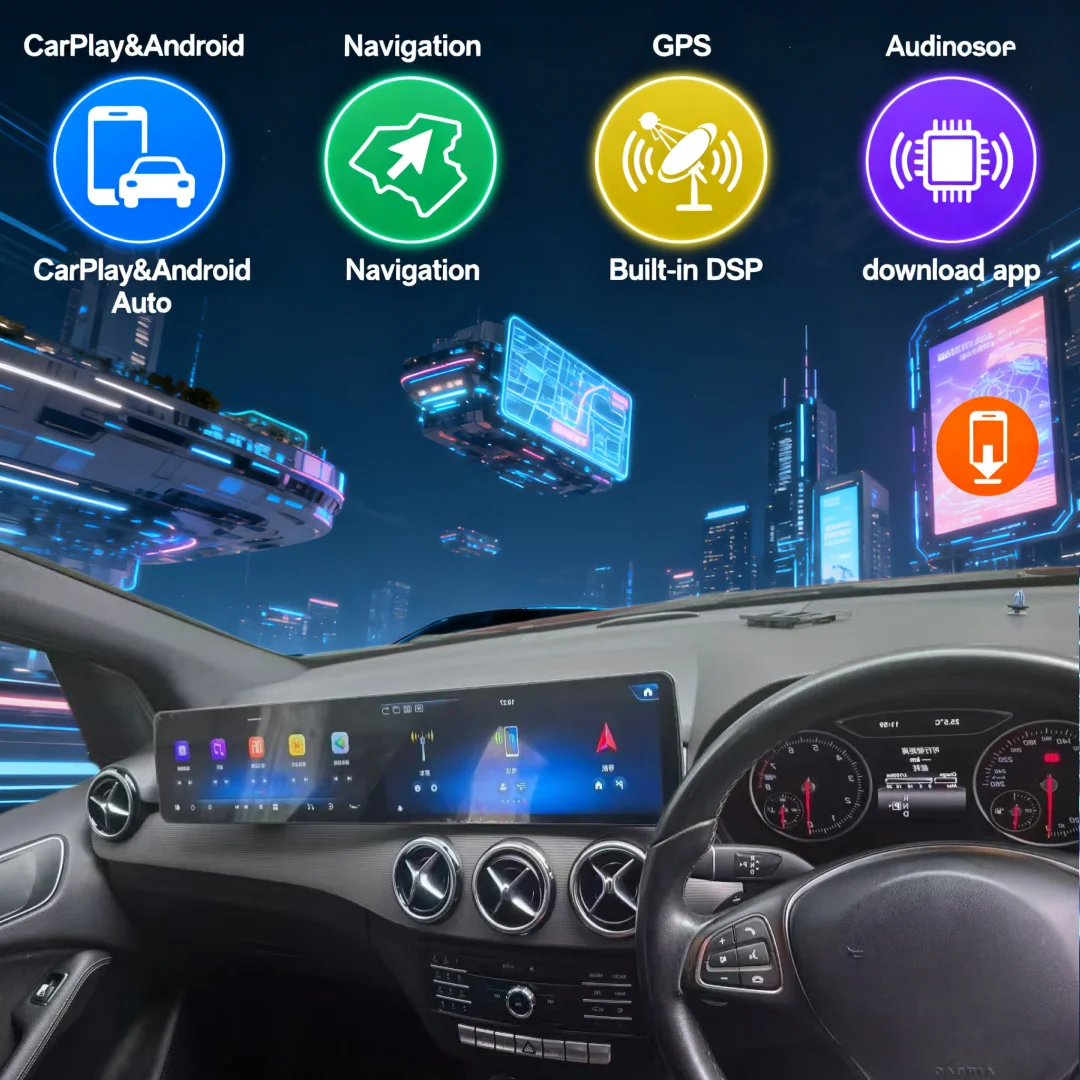 Dual Screen Android For Mercedes Benz A B G Class CLA GLA W176 C117 X156 W463 W246 Carplay GPS Stereo Multimedia Video Player
Dual Screen Android For Mercedes Benz A B G Class CLA GLA W176 C117 X156 W463 W246 Carplay GPS Stereo Multimedia Video Player
