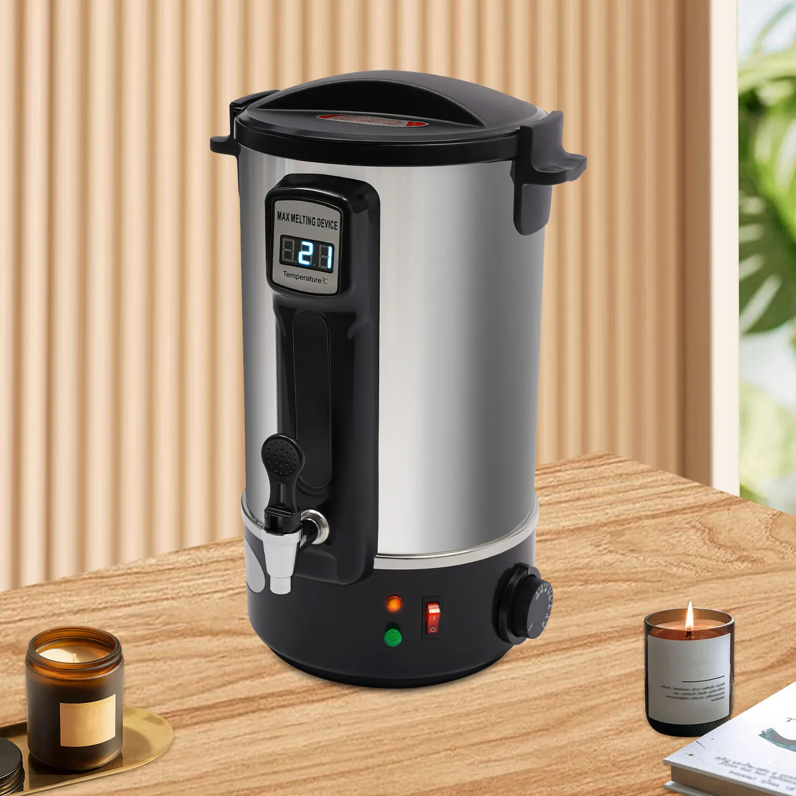 1000W 8L/8Qt Wax Melter Wax Melting Pot Candle Making DIY Candles Melting Pot 201 Stainless Steel 30-100°C/ 86℉-212℉
1000W 8L/8Qt Wax Melter Wax Melting Pot Candle Making DIY Candles Melting Pot 201 Stainless Steel 30-100°C/ 86℉-212℉