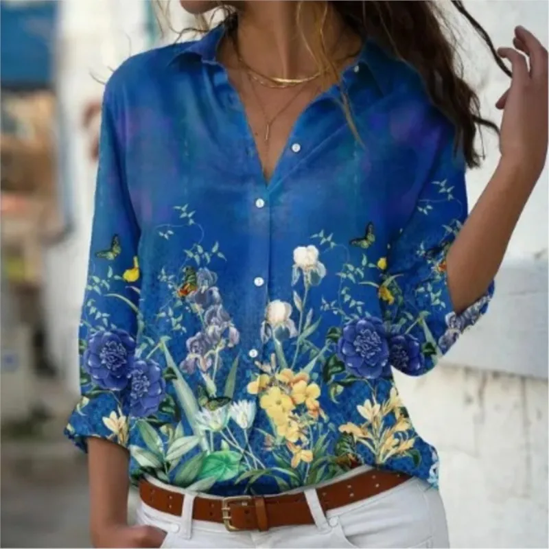 2024 New Women's Spring/Autumn Fashion Printed Fashion Large Size Long Sleeve Shirt With Collar Button Loose Women's Top Blouse
2024 New Women's Spring/Autumn Fashion Printed Fashion Large Size Long Sleeve Shirt With Collar Button Loose Women's Top Blouse