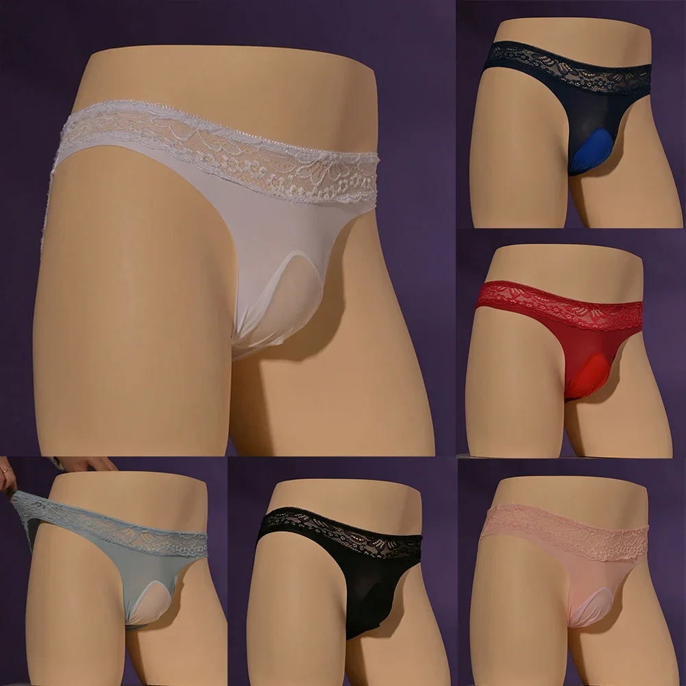 Men Sexy Briefs Lace Underwear Breathable Sexy Soft Thin Mesh Intimates Low Waist Panties Comfortable
Men Sexy Briefs Lace Underwear Breathable Sexy Soft Thin Mesh Intimates Low Waist Panties Comfortable