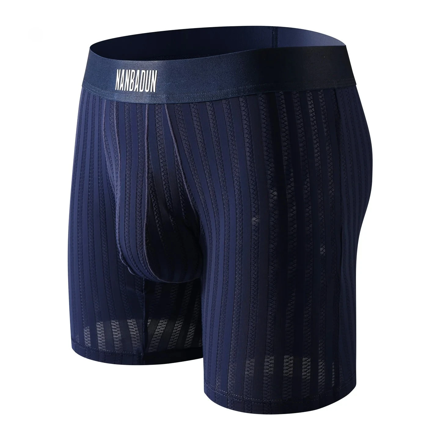 Jacquard Ice Silk Bulge Boxy Underwear for Men Sexy Mid Waist U Convex Pouch Boxer Briefs Striped Mesh Sexy Athletic Underpants
Jacquard Ice Silk Bulge Boxy Underwear for Men Sexy Mid Waist U Convex Pouch Boxer Briefs Striped Mesh Sexy Athletic Underpants