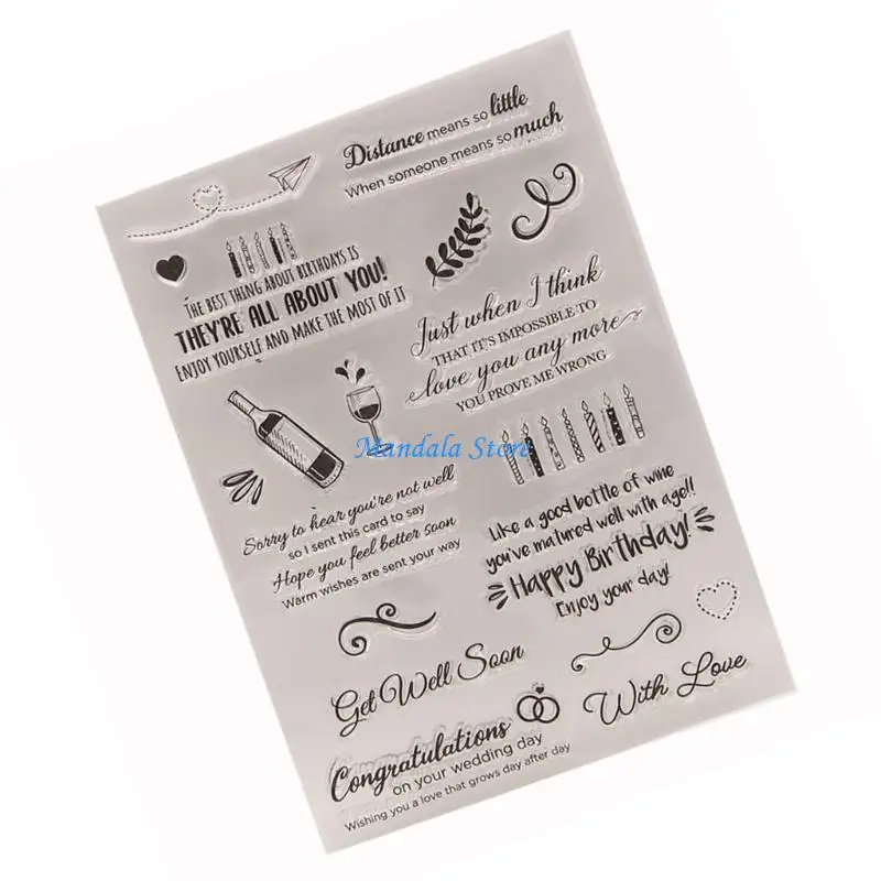 U2JC Birthday Celebration Clear Silicone Stamp, Greeting Word Pattern Clear Stamp
U2JC Birthday Celebration Clear Silicone Stamp, Greeting Word Pattern Clear Stamp