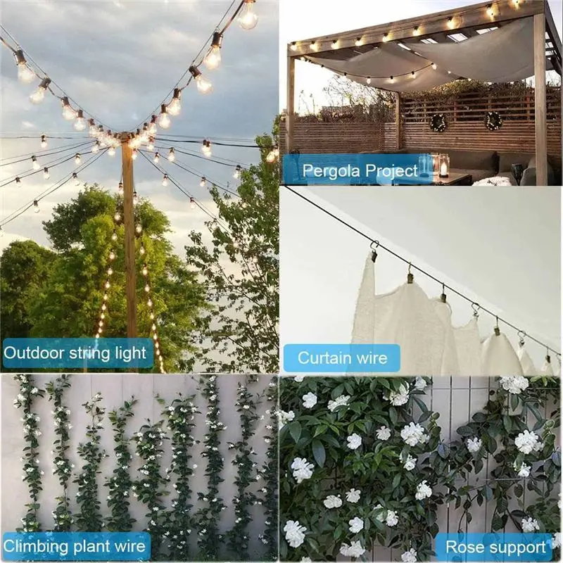Y17A Turnbuckles for Cables Wire Trellis Kit, Wire Rope Kit for Wire Curtain Hanging System,String Light Hanging Kit