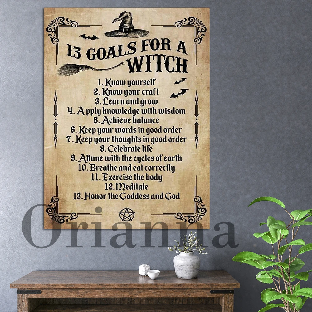 13 Goals For A Witch Poster, Witch Decor, Witch Wall Art, Halloween Decor, Witch Sign, Halloween Poster, Print Canvas Painting,
13 Goals For A Witch Poster, Witch Decor, Witch Wall Art, Halloween Decor, Witch Sign, Halloween Poster, Print Canvas Painting,