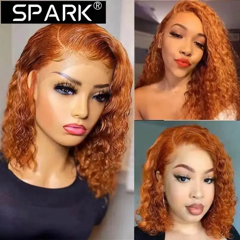 SPARK #350 Orange Deep Curly Human Hair Wigs 8-16 Inch 13x4 Lace Frontal Curly Wig 180% Density for Women Brazilian Remy Hair
SPARK #350 Orange Deep Curly Human Hair Wigs 8-16 Inch 13x4 Lace Frontal Curly Wig 180% Density for Women Brazilian Remy Hair