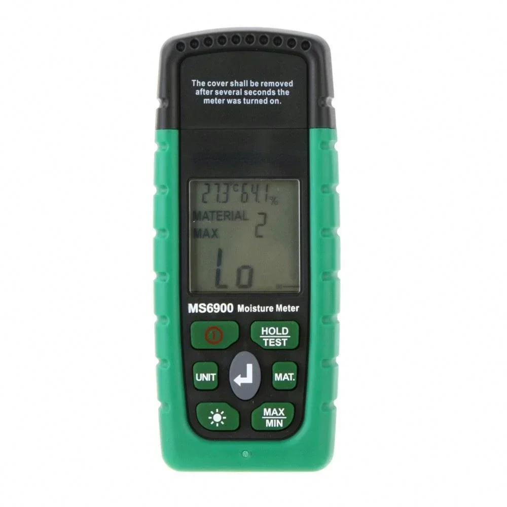 Mastech MS6900 higrometre Mini Digital Moisture Meter Wood/ Lumber/Concrete Buildings Humidity Tester with LCD Display
Mastech MS6900 higrometre Mini Digital Moisture Meter Wood/ Lumber/Concrete Buildings Humidity Tester with LCD Display