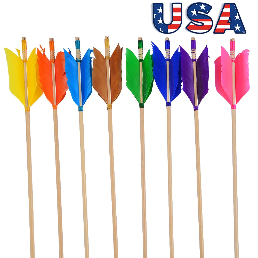 6pcs Handmade Wood Arrow Turkey Feathers Arrow Shaft Length 80cm Diameter 8.5mm for Shooting Target Hunting Accessories
6pcs Handmade Wood Arrow Turkey Feathers Arrow Shaft Length 80cm Diameter 8.5mm for Shooting Target Hunting Accessories