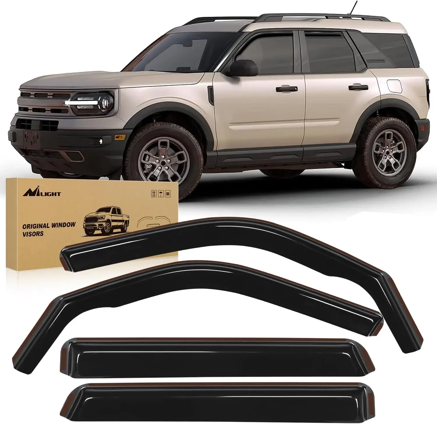 In Channel Rain Guards for Ford Bronco Sport 2021-2025 Side Window Deflectors Vent Visors Smoke Tint 4PCS
In Channel Rain Guards for Ford Bronco Sport 2021-2025 Side Window Deflectors Vent Visors Smoke Tint 4PCS