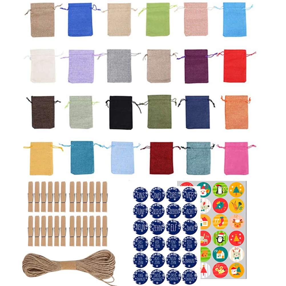 Christmas Countdown Set Advent Calendar Bag Candy Storage Sack Christmas Calendar Hanging Bags Hanging Decoration Small
Christmas Countdown Set Advent Calendar Bag Candy Storage Sack Christmas Calendar Hanging Bags Hanging Decoration Small