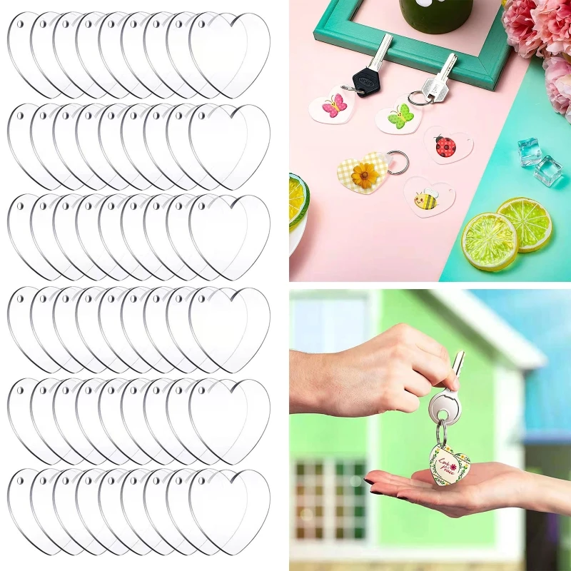 30/60Pcs Heart-Shaped Acrylic Keychain Blanks Bulk Use for DIY Vinyl Crafts Tool
30/60Pcs Heart-Shaped Acrylic Keychain Blanks Bulk Use for DIY Vinyl Crafts Tool