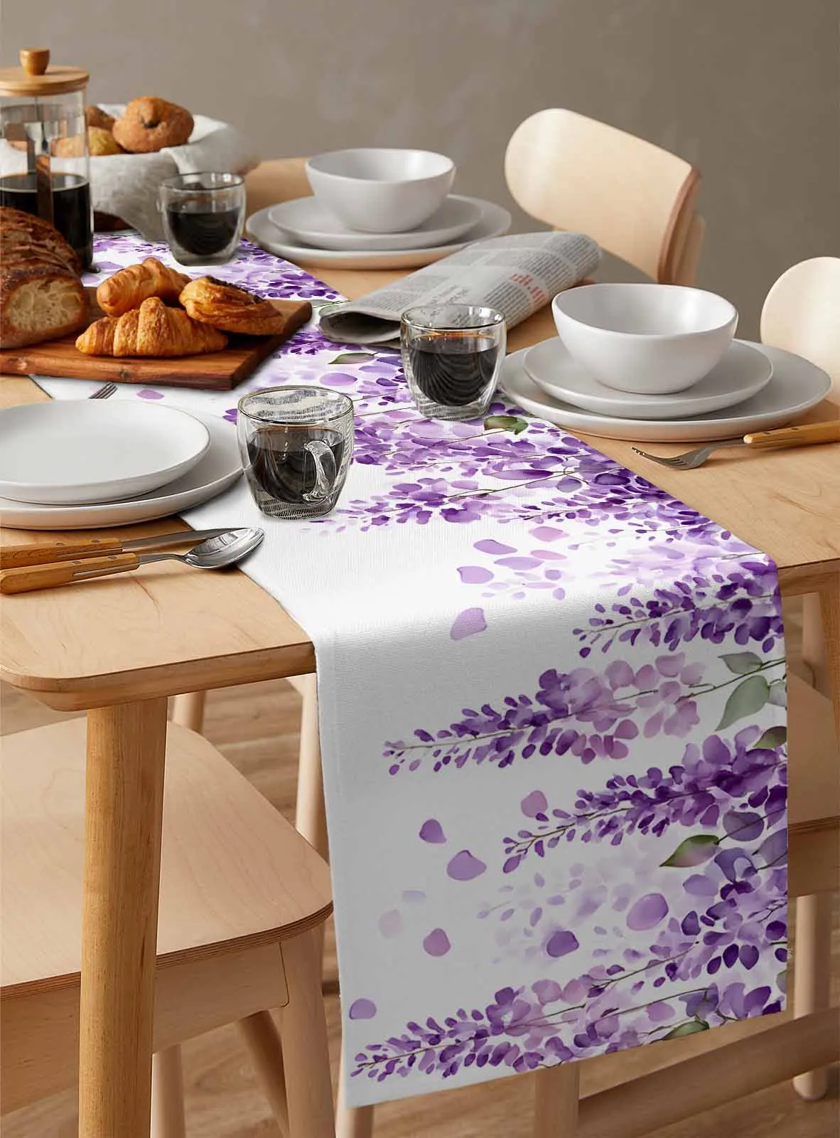 Purple Wisteria Flowers Table Runners for Dining Room Home Decor Tablecloth 4/6 Pcs Placemats Table Cover
Purple Wisteria Flowers Table Runners for Dining Room Home Decor Tablecloth 4/6 Pcs Placemats Table Cover