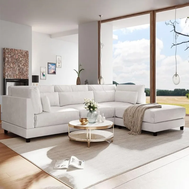Modern Comfy Large L Shaped Living Room Sofas Sectional Floor Recliner Couches Bedroom Office Chaise Lounge Accent Furniture
Modern Comfy Large L Shaped Living Room Sofas Sectional Floor Recliner Couches Bedroom Office Chaise Lounge Accent Furniture
