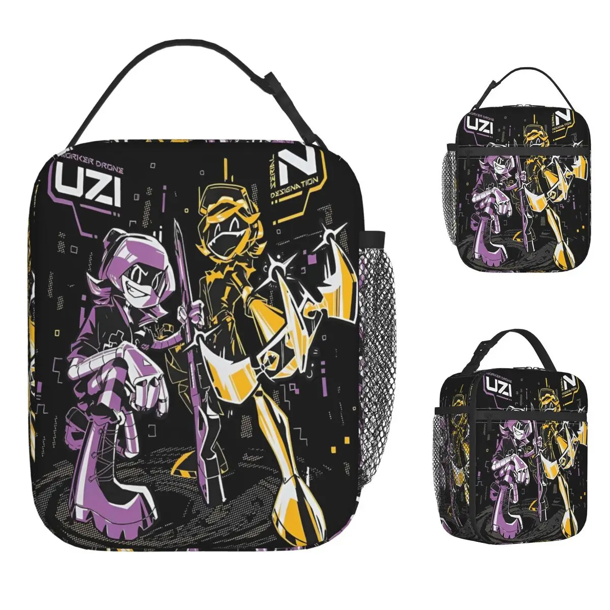 Murder Drones Lunch Bag For Women Uzi Print Lunch Box Fun School Cooler Bag Convenient Waterproof Thermal Lunch Bags
Murder Drones Lunch Bag For Women Uzi Print Lunch Box Fun School Cooler Bag Convenient Waterproof Thermal Lunch Bags