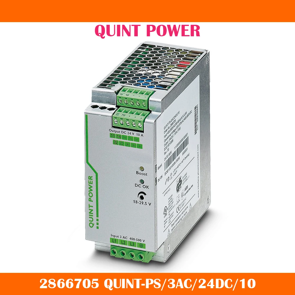 Импульсный источник питания QUINT POWER 24 В постоянного тока/10 А QUINT-PS/3AC/24DC/10 2866705
Импульсный источник питания QUINT POWER 24 В постоянного тока/10 А QUINT-PS/3AC/24DC/10 2866705
