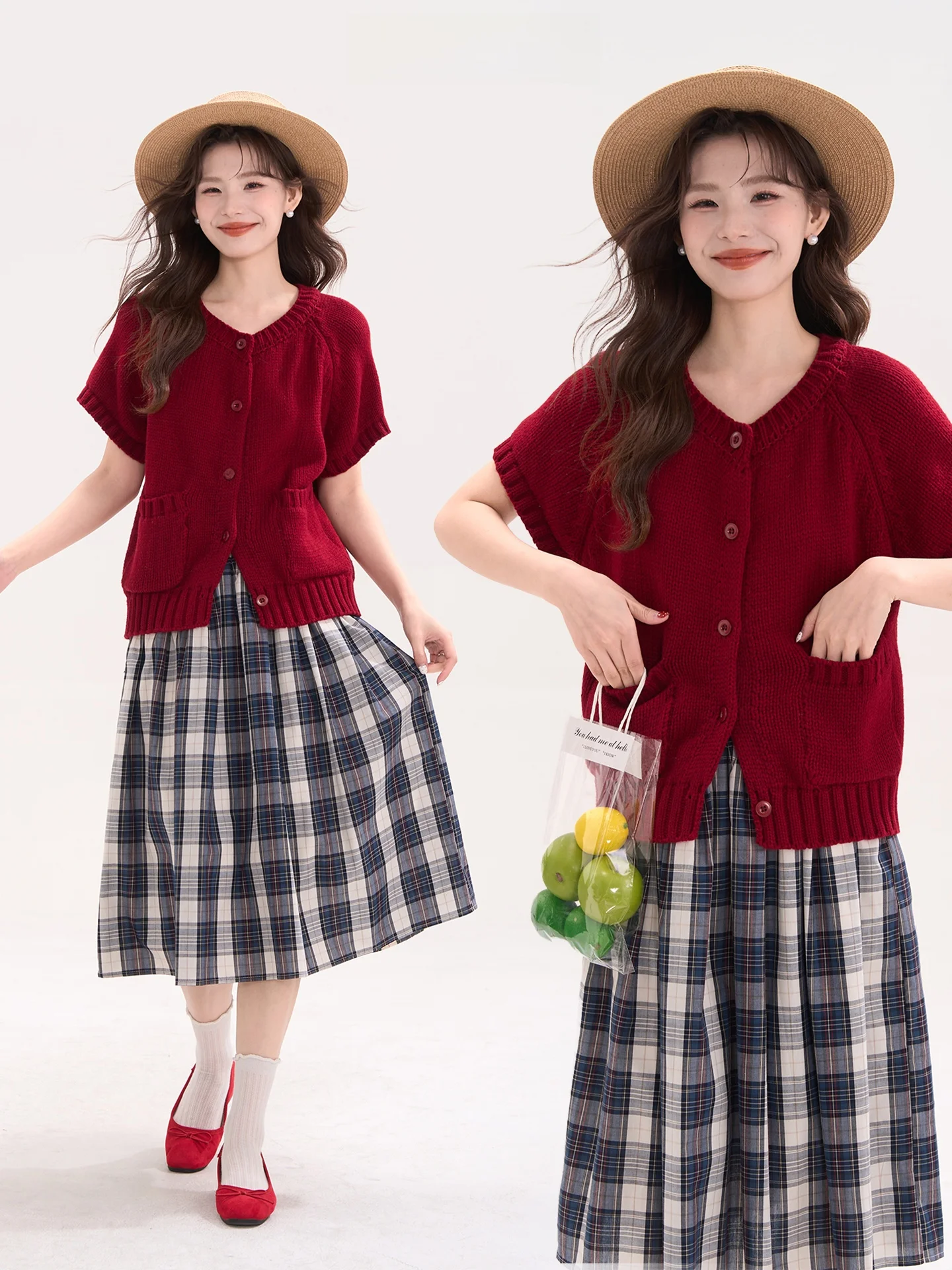 Korean Style Knitted Short Sleeve round Neck Open Cardigan Sweater Women's Summer Soft Focus Daily Layering Top Heme
Korean Style Knitted Short Sleeve round Neck Open Cardigan Sweater Women's Summer Soft Focus Daily Layering Top Heme