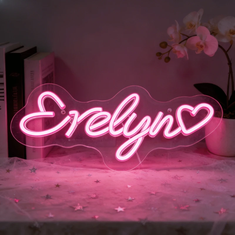Evelyn Neon Sign LED Night Light USB Aesthetic Wall Art Desk Lamp for Girls Bedroom Kids Room Wedding Anniversary Decor Gift
Evelyn Neon Sign LED Night Light USB Aesthetic Wall Art Desk Lamp for Girls Bedroom Kids Room Wedding Anniversary Decor Gift