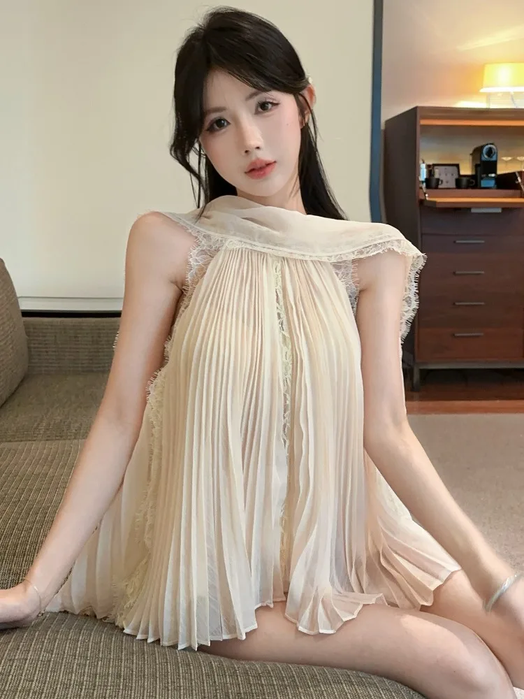 Sexy Summer Off-Shoulder Sleeveless Vest Top Elegant Loose Chiffon Blouse French Style Knitted Mid-Waist Breathable Citywalk
Sexy Summer Off-Shoulder Sleeveless Vest Top Elegant Loose Chiffon Blouse French Style Knitted Mid-Waist Breathable Citywalk