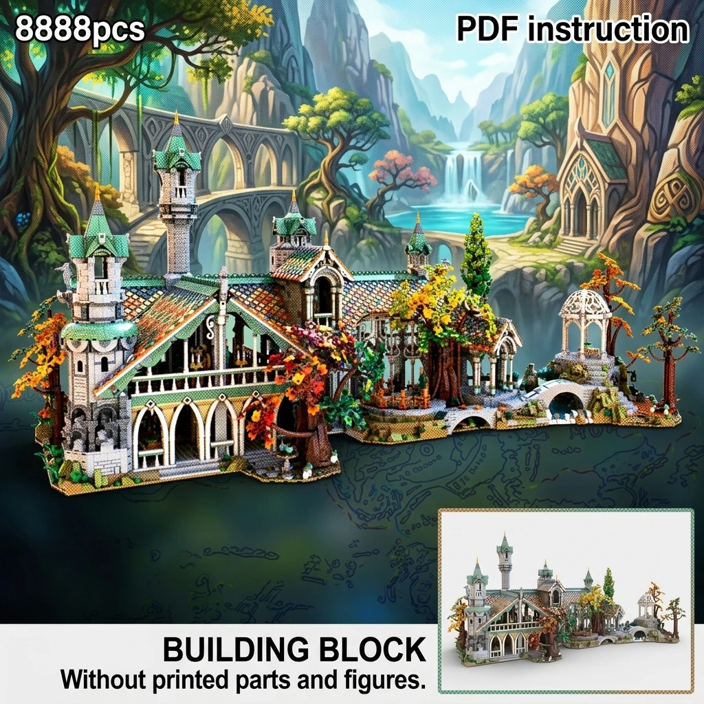 MOC Epic Fantasy Forest Sanctuary Expansion Building Blocks For 10316 Mythical Woodland Palace Diorama Adult Masterpiece Set
MOC Epic Fantasy Forest Sanctuary Expansion Building Blocks For 10316 Mythical Woodland Palace Diorama Adult Masterpiece Set