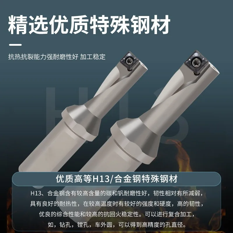SF Single Flute U Drill Small Diameter Fast Drill CNC Boring Tool Turning Insert for Drilling Facing Center Machining
SF Single Flute U Drill Small Diameter Fast Drill CNC Boring Tool Turning Insert for Drilling Facing Center Machining