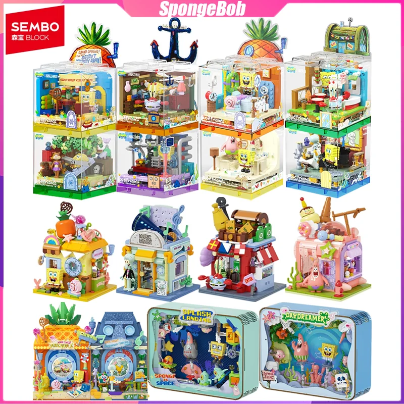 SEMBO SpongeBob SquarePants Building Blocks Streetscape Desktop Decoration Puzzle Assembling Model Toys Birthday Gifts for Kids
SEMBO SpongeBob SquarePants Building Blocks Streetscape Desktop Decoration Puzzle Assembling Model Toys Birthday Gifts for Kids