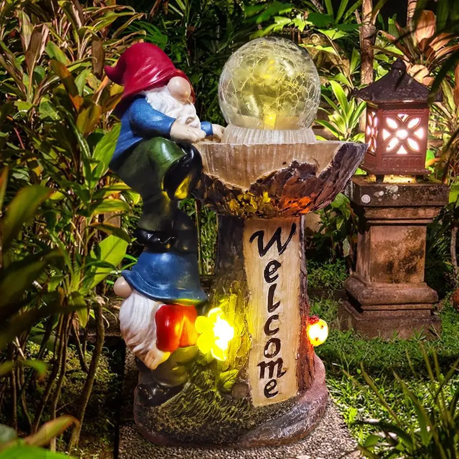 Garden Gnomes Outdoor Statue with Solar LED Lights, Solar Garden Gnomes Decorations10.4 in Funny Double Gnomes Sculptures Home O
Garden Gnomes Outdoor Statue with Solar LED Lights, Solar Garden Gnomes Decorations10.4 in Funny Double Gnomes Sculptures Home O
