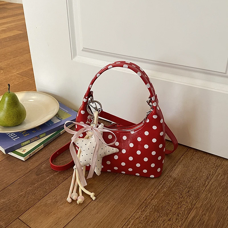2026 New Korean Polka Dot Mini Handbag for Women Cute Star Pendant Y2K Shoulder Bag Fashion PU Leather Small Crossbody Purse
2026 New Korean Polka Dot Mini Handbag for Women Cute Star Pendant Y2K Shoulder Bag Fashion PU Leather Small Crossbody Purse