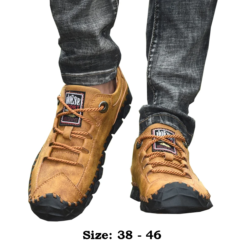 High quality casual leather boat shoes for men handmade comfortable new 2024 autumn spring size 45 46 walking shoe - brown khaki
High quality casual leather boat shoes for men handmade comfortable new 2024 autumn spring size 45 46 walking shoe - brown khaki