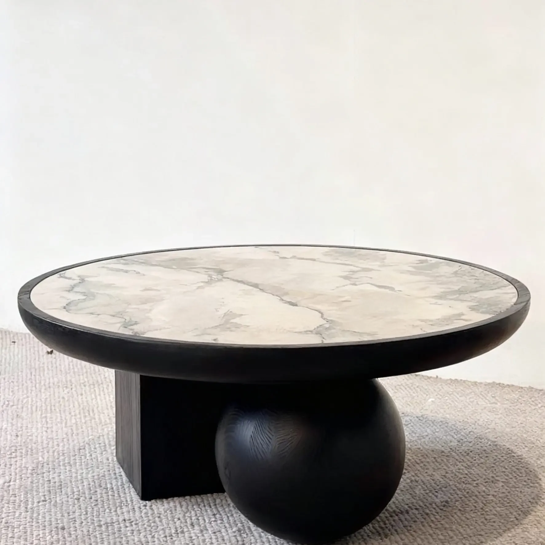 AA Minimalist natural marble rock slab coffee table Solid wood special-shaped medieval style living room tea table
AA Minimalist natural marble rock slab coffee table Solid wood special-shaped medieval style living room tea table