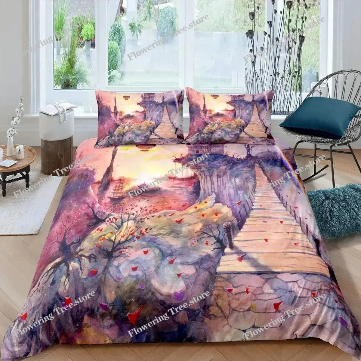 Bridge Landscape Digital Printing Duvet Cover Set For Kids Boys Girls Polyester Bedding Set Double Single Size With Pillowcase
Bridge Landscape Digital Printing Duvet Cover Set For Kids Boys Girls Polyester Bedding Set Double Single Size With Pillowcase
