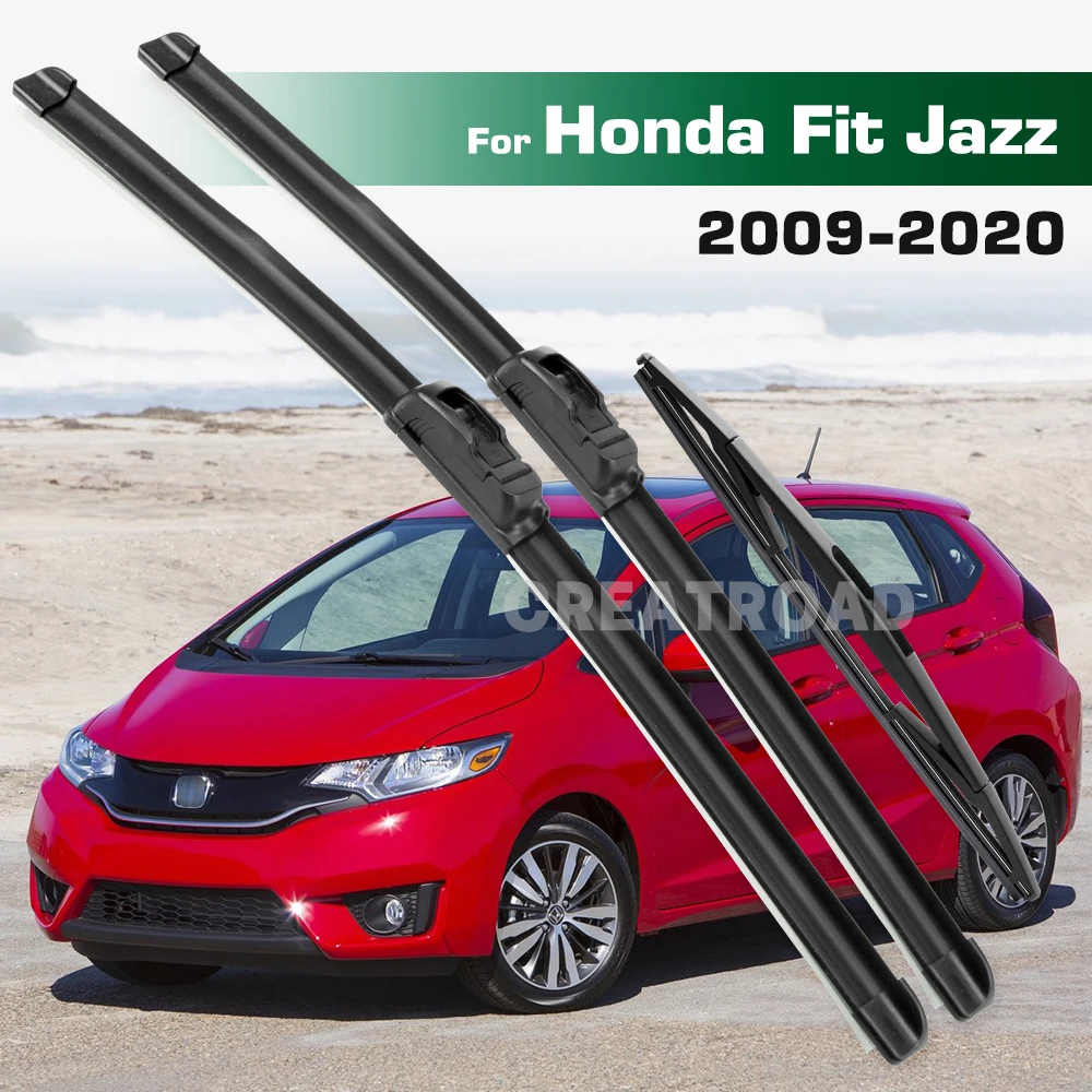 GREATROAD Стеклоочиститель с левым и правым рулем, комплект передних и задних щеток стеклоочистителя для Honda Fit Jazz MK2 MK3 2009-2020, лобовое стекло, окно 
GREATROAD Стеклоочиститель с левым и правым рулем, комплект передних и задних щеток стеклоочистителя для Honda Fit Jazz MK2 MK3 2009-2020, лобовое стекло, окно