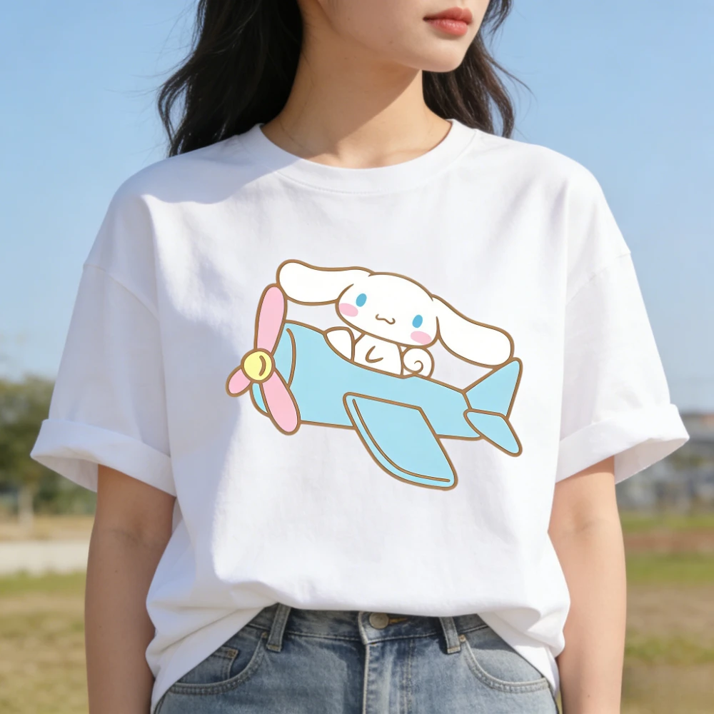 2026 New Cinnamoroll Airplane Cartoon Print T-shirt Family Matching Outfits Casual Short Sleeve Tee for Women Men Kids Summer
2026 New Cinnamoroll Airplane Cartoon Print T-shirt Family Matching Outfits Casual Short Sleeve Tee for Women Men Kids Summer