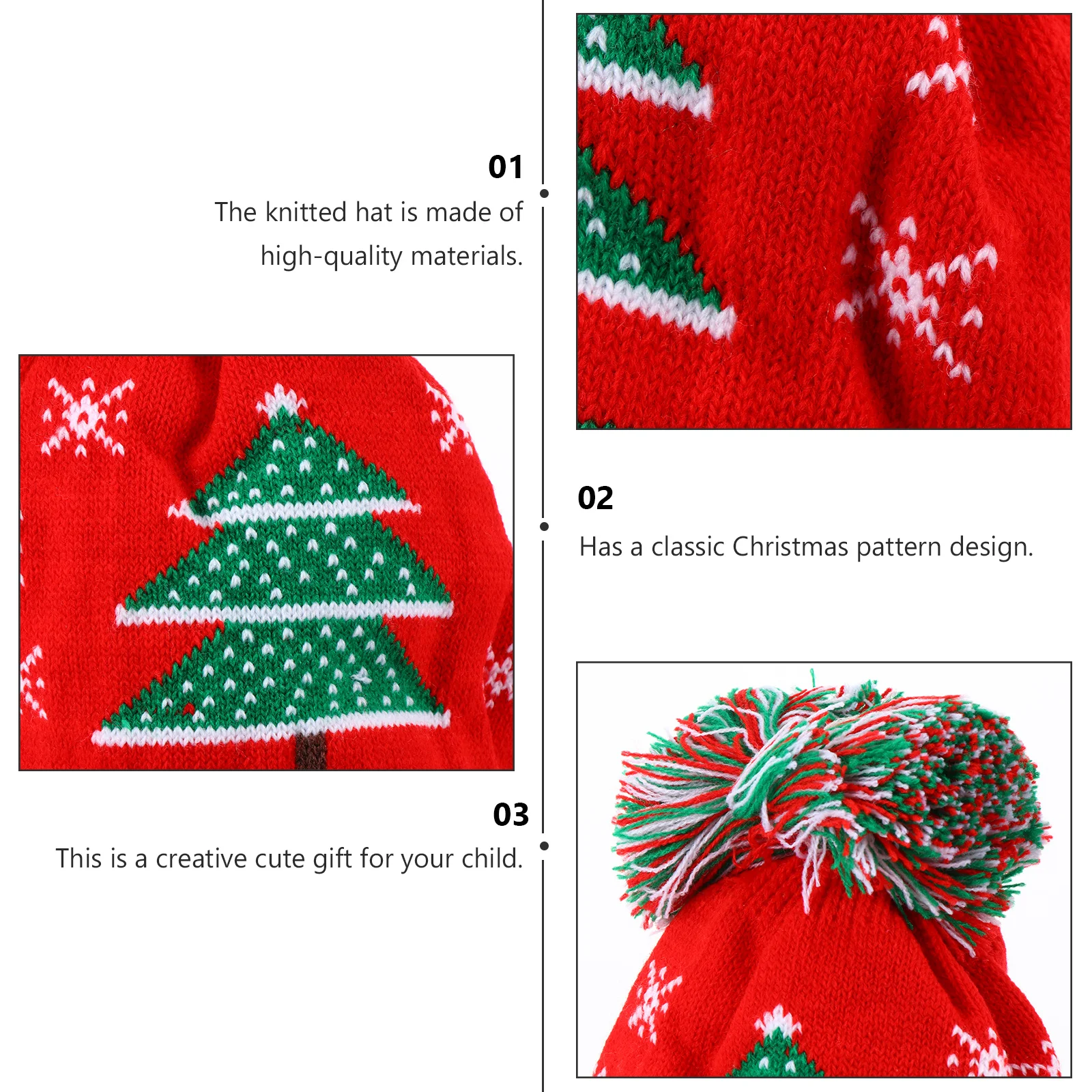 1 шт., детская рождественская шерстяная шапка с рисунком, теплая вязаная шариковая шапка, мягкая удобная шапка, рождественские шапки с рисунком, шерстяные шапки 
1 шт., детская рождественская шерстяная шапка с рисунком, теплая вязаная шариковая шапка, мягкая удобная шапка, рождественские шапки с рисунком, шерстяные шапки