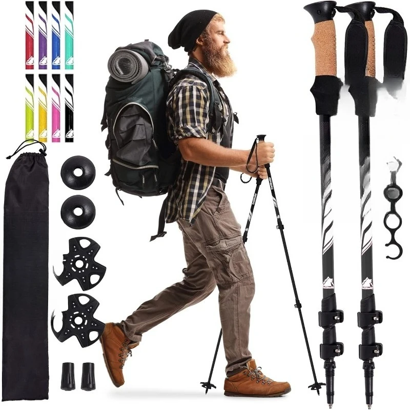 Trekking Poles - Lightweight, Collapsible Hiking Poles for Snowshoe & Backpacking Gear - Pair of 2 Walking Sticks for
Trekking Poles - Lightweight, Collapsible Hiking Poles for Snowshoe & Backpacking Gear - Pair of 2 Walking Sticks for