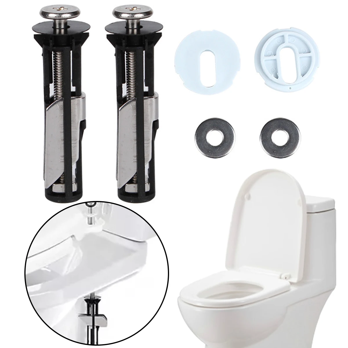 2Pcs Practical Toilet Seat Fastener Stainless Steel Kit Tank Bolt Hinge Screw Retractable Toilet Cover Bolt Kit
2Pcs Practical Toilet Seat Fastener Stainless Steel Kit Tank Bolt Hinge Screw Retractable Toilet Cover Bolt Kit