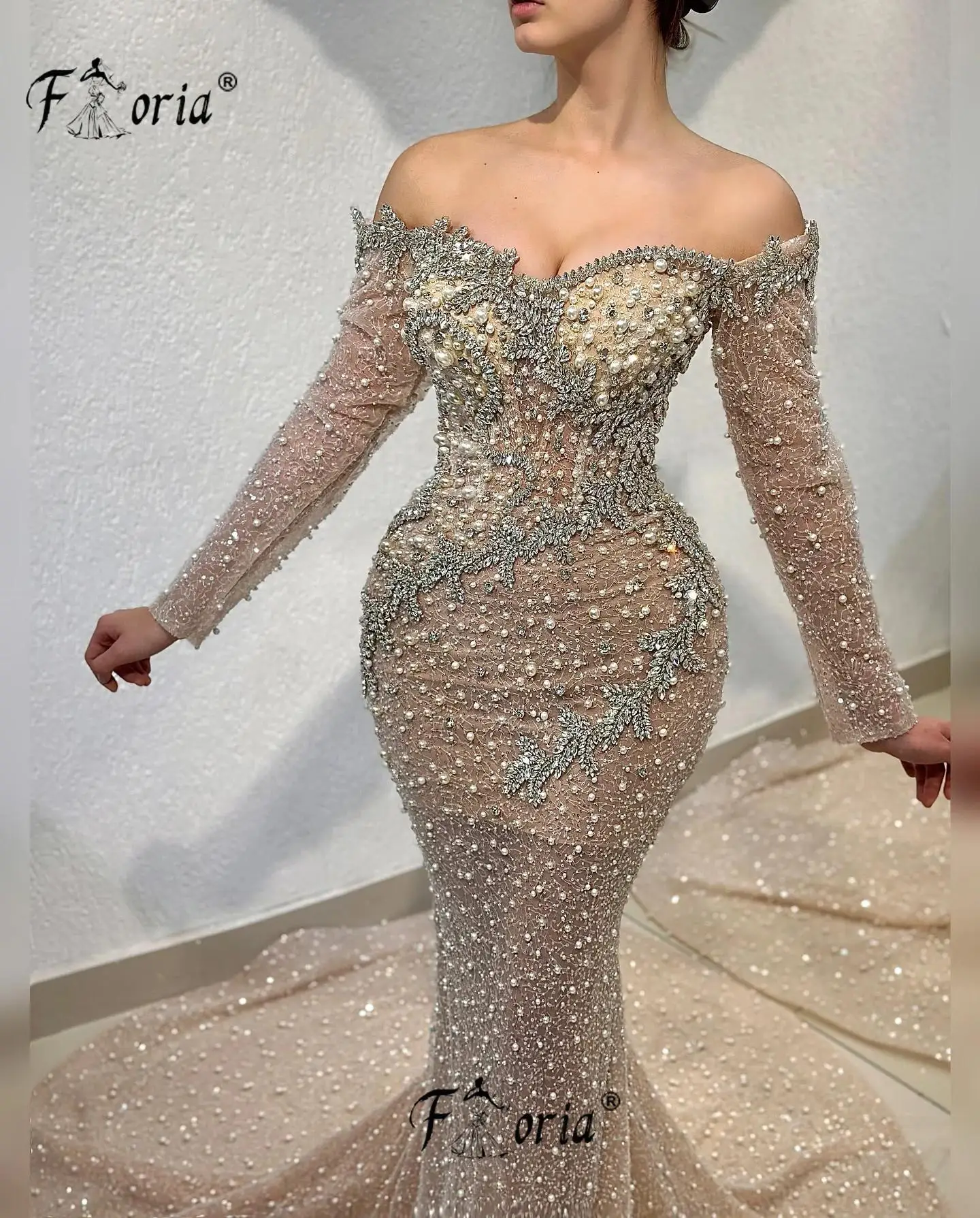 Luxury Sexy Long Sleeves Mermaind Evening Dress Dubai Off The Shoulder Bodycon Maxi Wedding Party Dress Customized Formal Gwons
Luxury Sexy Long Sleeves Mermaind Evening Dress Dubai Off The Shoulder Bodycon Maxi Wedding Party Dress Customized Formal Gwons
