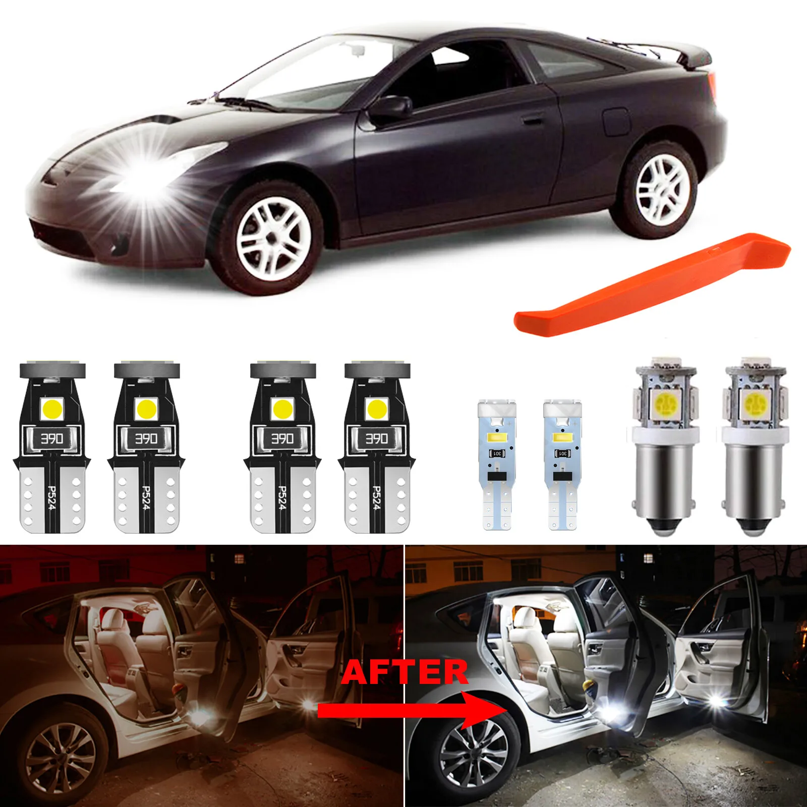 Winetis 10 шт. 6000K белый комплект светодиодных ламп для салона автомобиля на Toyota Celica 1994-1999 годов + бесплатный инструмент
Winetis 10 шт. 6000K белый комплект светодиодных ламп для салона автомобиля на Toyota Celica 1994-1999 годов + бесплатный инструмент