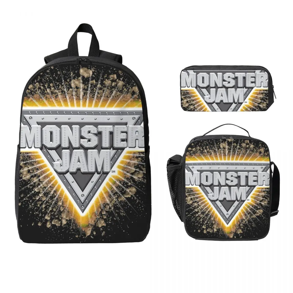 Monster Jam Backpack Student Boys Girls BookBag School Bag Computer Shoulder Bags 3ps Insulated Lunch Bag Pencil Case
Monster Jam Backpack Student Boys Girls BookBag School Bag Computer Shoulder Bags 3ps Insulated Lunch Bag Pencil Case