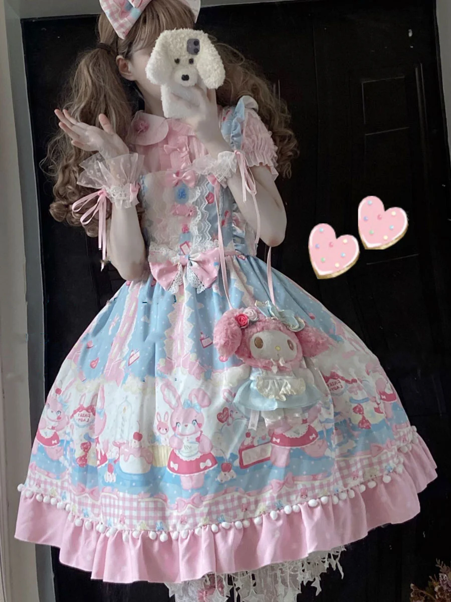 Sweet Lolita JSK Dress Polyester Sleeveless Floral Print Pattern Sleeveless Bows Lace Ruffles Pink Lolita Jumper Skirt
Sweet Lolita JSK Dress Polyester Sleeveless Floral Print Pattern Sleeveless Bows Lace Ruffles Pink Lolita Jumper Skirt