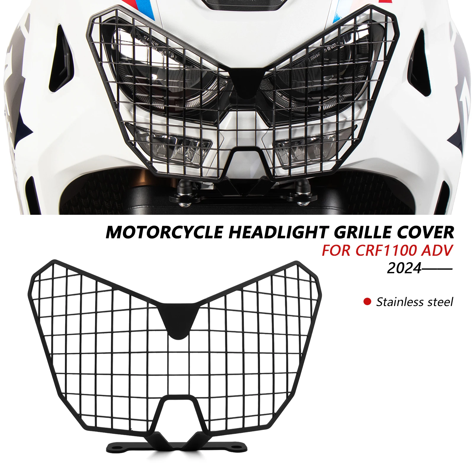 CRF1100 ADV Совершенно новая защитная решетка для фар мотоцикла для CRF1100L Africa Twin Adventure Sports 2024 2025 
CRF1100 ADV Совершенно новая защитная решетка для фар мотоцикла для CRF1100L Africa Twin Adventure Sports 2024 2025